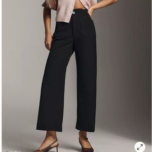 Anthropologie Black Wide Leg Pants